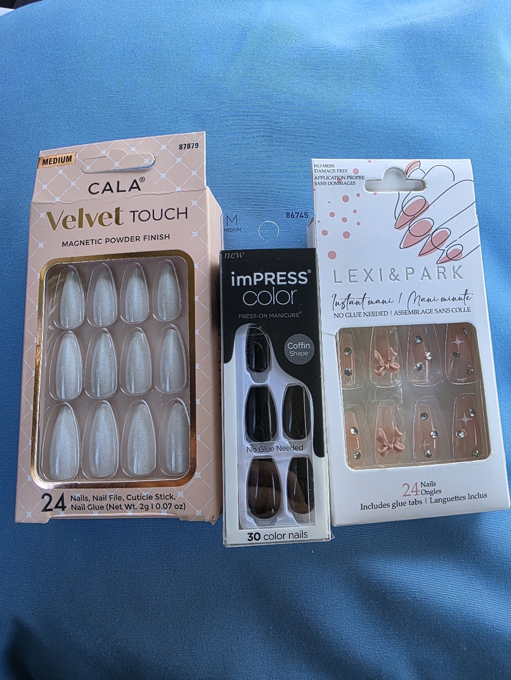 imPRESS Color Black Coffin Press-On Nails - Glossy Black Set